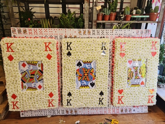 Playing Cards Funeral Tribute