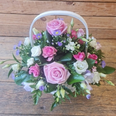 White and Pink Basket