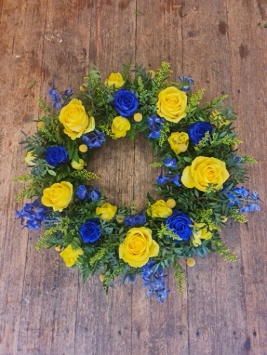 Yellow & Blue Wreath